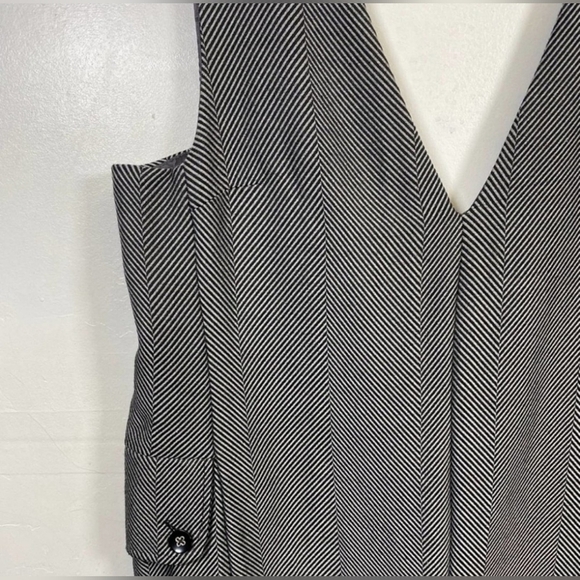 Anthropologie Cartonnier Oxford Herringbone Jumpsuit Wide Leg Cropped Size S.. - Picture 5 of 16